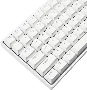 YMDK Double Shot 108 Dyed PBT Shine Through OEM Profile Keycap Rainbow Carbon Sunset Backlit Keycaps for MX Switches Mechanical Keyboard(Only Keycap) (White 122)