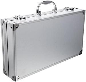 ERINGOGO Aluminum Attache Case - 14inch Lock Metal Briefcase with Ripple Foam, Hard Aluminum Carrying Case, Universal Portable Tool Case for Laptop/Luggage/Instrument, White