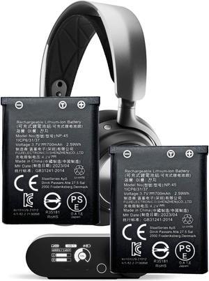 EXMUMCMR [2PCS NP-45 Battery, Compatible with Steelseries Headset Battery for Arctis Nova Pro Wireless Multi-System Gaming Headset for Xbox, for Playstation Battery 700MAH 3.7V/2.59WH