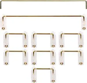KPREPUBLIC Everglide V3 Transparent Gold Plated PCB Screw in Stabilizer for Custom Mechanical Keyboard Transparent Black Clear BM60 BM65 (V3 Clear 104 Plus x1)