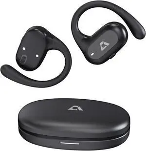 YMOO Open Ear Wireless Bluetooth 5.2 Headphones for Running, IPX4 Waterproof Air Conduction Headphones, 16.5mm HiFi Headphones, 40ms Low Latency, 34H Gaming Earbuds for Treks,Exercise,Tour (black)