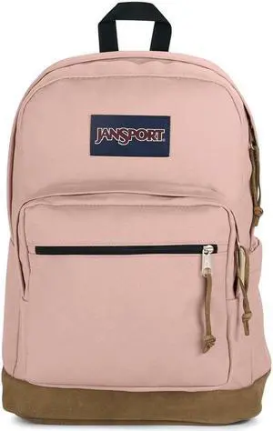 JanSport Right Pack Backpack - Durable Daypack with Padded 15" Laptop Sleeve, Spacious Main Compartment & Integrated Water Bottle Pocket - Misty Rose