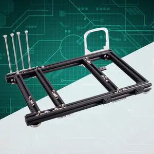 M-ATX MATX ITX Computer Open Air Case Bracket Aluminum DIY Bare Frame, Personality DIY Chassis Bracket Open Chassis,PC Test Bench(Black)