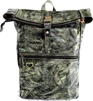 THE CHARMIKA-Vintage Handmade Leather Backpack, Computer Bag for Men Women(M)
