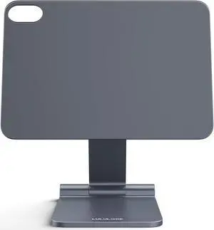 LULULOOK Foldable Magnetic Stand for iPad Mini 7 A17 Pro/Mini 6 8.3 inch (2024/2021), Adjustable Desk Tablet Holder, Aluminum Rotatable Floating Stand for Apple iPad Mini 7/6 Drawing, Viewing- Gray