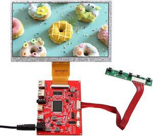 FanyiTek 7 inch 1024x600 300nit TFT IPS LCD Screen 50 pins and Type C 2USB Mini HDMI Controller Board,for DIY RPI Monitor/Sub Display Using