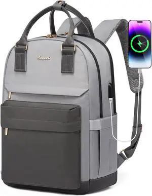 LOVEVOOK Laptop Backpack for Women 15.6 Inch,Cute Backpack Laptop Bag with USB Port,Waterproof Travel Backpack Purse Teacher Nurse Bag Fashion Computer Bag for Work