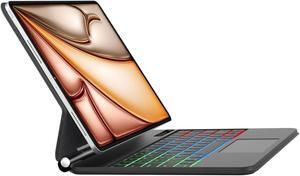 SENGBIRCH Magic Keyboard for iPad Air 13-inch and iPad Pro 12.9-inch (3/4/5/6th Gen), iPad Pro 12.9 Case with Keyboard, Multi-Touch Trackpad and Backlit Keyboard Case for Air 13 M2 2024, Black