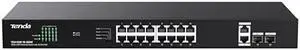 Tenda TEG1120P-16-250W, 16 Port Gigabit PoE Switch Compatible with IEEE 802.3af/at Devices, Rack Mountable, Unmanaged PoE+ Switch with 16 Port PoE+@230W & 2 RJ45 Ports & 2 SFP Slots