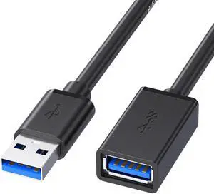 5 Pack of ALINNA 10FT Black USB 3.0 Extension Cable Type A Male to Female Extension Cord for USB Keyboard Mouse Flash Drive Hard Drive Printer