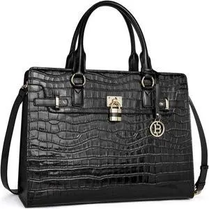 BOSTANTEN Briefcase for Women Laptop Bag for Women 15.6 Inch Computer Bag Leather Tote Designer Work Purse Stylish