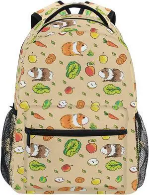 Fisyme Fruit Guinea Pigs Backpack Laptop Bag Daypack Travel Hiking School Backpacks for Men Women Kids Girls Boys