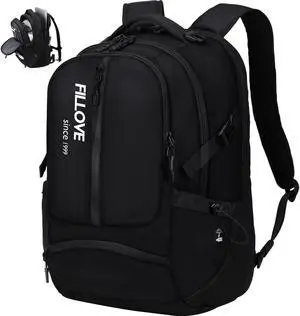 FILLOVE Extra Large Backpack, FriendlyDurable Travel Backpack with USBCharging Port/Headphones Hole forMlen& amp ; WomenAnti theft& amp Secure, Water-Resistant Big Business College