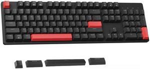 LEMOKEY X2 QMK/VIA Custom Gaming Keyboard, Programmable 104 Keys Full Size Layout Gasket Mount, Red LED Backlight Wired Mechanical Keyboard with K Pro Brown Switches for Mac/Windows/Linux
