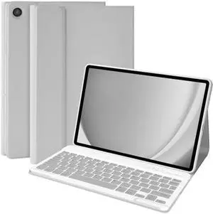 Keyboard Case for Samsung Galaxy Tab A9 Plus/A9+ 5G 11 Inch 2023, for Samsung A9 Plus Tablet Case with Detachable Wireless Bluetooth Keyboard (SM-X210/X216/X218) - Gray