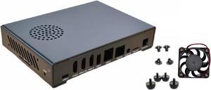 WayPonDEV Black Metal Case for CM3588 NAS Kit Open Source Single Board Computer, Metal Heat Sink for CM3588 Network Storage Module Starter Kit with Cooling Fan