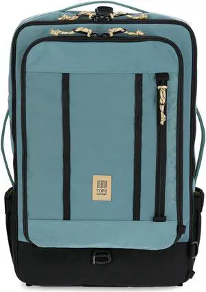 Topo Designs Global Travel Bag 30-40 Liter - Carry-on Compliant Versatile Pack, 3 Carry Options, External Laptop Sleeve (Eco-Friendly, 40L, Pine)