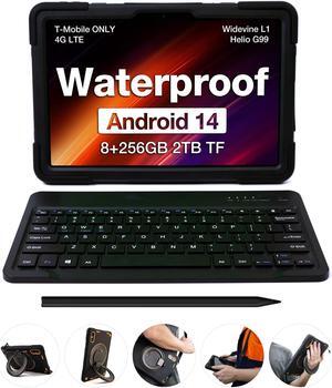 AGM PAD P2 Active Rugged Android 14 Tablet with Keyboard & Stylus & Case, Waterproof/Drop-Proof, Widevine L1, 11" 90Hz FHD 480 NITS Display, MTK G99, 8000mAh, 16(8+8) + 256GB[TF 2TB], GPS/Compass, OTG