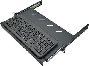 Electriduct 1U Keyboard Tray - Universal 19" Rack Mount Sliding Shelf for Network Equipment Server Cabinet Enclosure with Mounting Hardware - 10.8" Deep