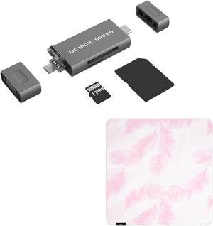 JJC UHS-II SD Micro SD Card Reader + Selfie-Stick Protective Wrap Wrapper for iPad Laptop Computer Smartphone Camera and More Devices