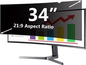 ACONETMAX 34 Inch(Diagonal) Computer Privacy Screen Filter for Ultrawide 21:9 Curved Monitor, Anti-blue Light Protection Anti-Glare Privacy Screen Protector Film (31 3/8" x 13 3/16")