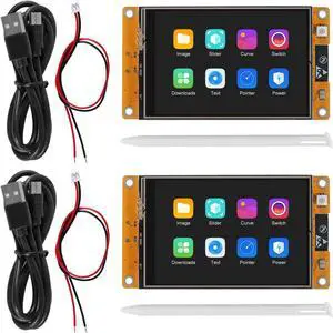 AITRIP 2PACK 3.5" inch ESP-32 ESP32S ESP32 Display ESP-WROOM-32 Touch Screen TFT LCD Module 320x480 ST7796 ESP32-3248S035C Development Board for Arduino IDE