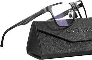 ANYLUV Reading Glasses for Men Blue Light Carbon Fiber Computer Blocking Reader Glasses Mens Blocker 1.75 Magnification