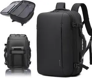 BANGE Airback Backpack with electronic scaleVacuum Compression Travel Backpack,Expandable Backpacks with Pump for Airplanes (No Air Pump)