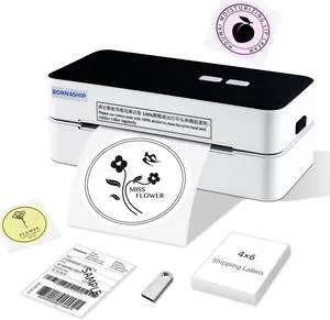 BORN4SHIP Thermal Shipping Label Printer - 4x6 Label Printer for Shipping Packages, USB Thermal Printer for Home Shipping Small Business, Compatible with macOS, Windows (USB Only)