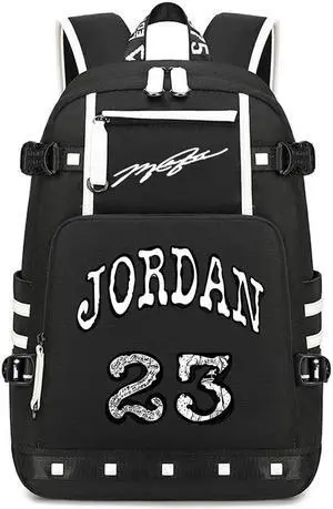 buluuoor Basketball Star 23 Athletes Laptop Backpack Student Backpack Men Women Ultra Light Travel Bag (Black1)