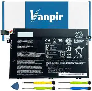 VANPIR L17C3P51 01AV448 Laptop Battery Compatible with Lenovo ThinkPad E14 E15 E480 E485 E495 E580 E585 E490 E590 E595 Series Notebook SB10K97609 L17M3P52 01AV447 L17L3P51 01AV445 L17M3P51 01AV446