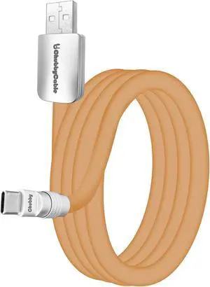 chubbycable Chubby 3.0 Fast Charging Cable Durable Soft Silicone USB C Cable 240W Extra Thick Phone Charger Cord Data Transfer Type C Cable, Desert Titanium, USB-A to Type-C, 19.6 FT