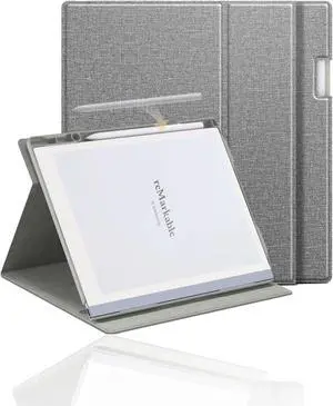 Case for Remarkable Paper Pro eBook 2024 11.8 inch,Folding Stand Protective,BOVUGAC Case Cover with Pencil Holder,Full Protection,Premium PU,Scratch Resistant(Gray)