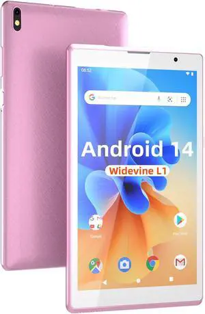 COOPERS Tablet Android 14 Tablets, 8 inch Tablet 4GB RAM, 32GB ROM Support 1TB Expand Computer Tablet PC, Quad-Core Processor, IPS Touch Screen, 2+5MP Dual Camera, 4300mah Battery, WiFi Tableta, Pink