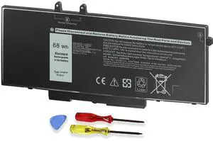 Emanjor 68Wh 3HWPP 15.2V Laptop Battery Replacement for Dell Latitude 5501 5510 5511 5401 5410 5411, Precision 3551 3550 3541, Inspiron 7706 2-in-1, Inspiron 17 7500 7506 2-in-1 Black 451-BCNN 10X1J