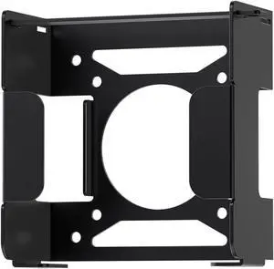 Fasgear Mac mini M4 Mount 2024 - Pure Aluminum Under Desk VESA Monitor Mounting Bracket with Anti-Theft, Black Aluminum