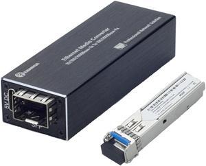 ENIANHUA Gigabit Single Mode LC Fiber Media Converter with A SFP LC Module, 1.25G Fiber Optic to Ethernet Converter, 1000 Base-LX/LH, LC, Dual Fiber 1310nm, up to 20km on Standard SMF, 0degC~+70degC