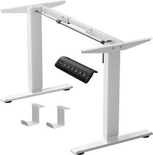 GallopFun Standing Desk Frame for 37 to 77.5'' Desktop, Electric Height Adjustable Desk Legs, 176 lbs Motorized Desk Legs Workstation Frame with Memory Presets, White Frame Only