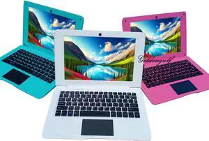 Laptop Computer Mini 10 Inch Quad Core Powered by Android 12 Netbook 64GB Small Computer with WiFi Webcam Bluetooth,Charger Mouse Included,Suitable for Children and Students, 4 Color Options (White)
