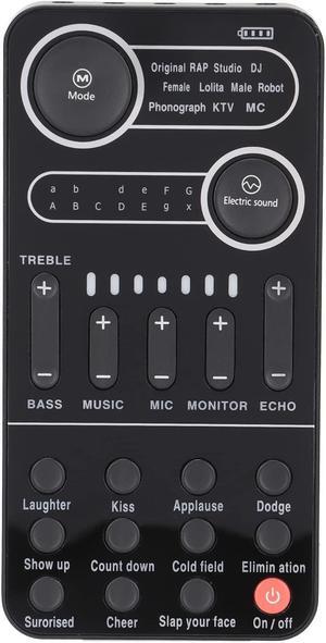 Live Sound Card, USB External Karaoke Mixer with Sound Effects for Live Broadcast, K Songs, Recording, Voice Chatting (K9)