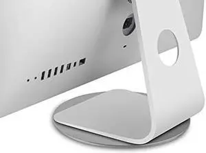 Silver Aluminum Alloy Computer Screen Monitor Turntable StandRotating Swivel Base, 360deg Rotation Monitor Swivel Base for iMac Disply Rotating Mount Office Supplies
