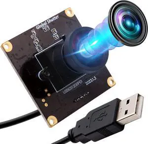 IFWATER Global Shutter USB Camera 90fps High Speed Cam Module 120 Degree No Distortion Lens 1200P Golf Swing Industrial Embedded for Computer Jetson Nano Laptop Raspberry Pi