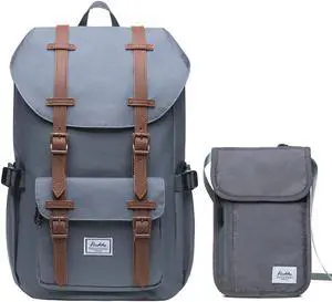KAUKKO Laptop Outdoor Backpack, Traveling Rucksack Fits 15.6 Inch Laptop(5-7-Grey(2PC))