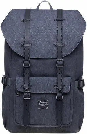 KAUKKO Laptop Travel Backpack, Outdoor Rucksack Fits 15.6 Inch Laptop(18-grey)