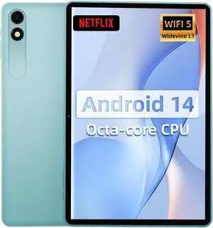 KELANYIS Tablet 10.1 inch Android 14 Tablets, 10GB RAM+64GB ROM, Octa Core Processor Tablet PC, 1280 x 800 FHD Touchscreens, 6000mAh, GPS, WiFi, 5MP+8MP Dual Camera (Blue)