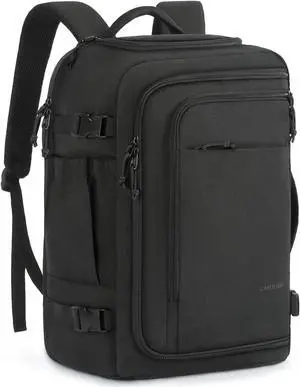 LIGHT FLIGHT Travel Backpack Carry On Flight Approved TSA Friendly Backpack Water-resistant Lightweight Business Large Weekender Bag Casual Daypack 15.6" Laptop Backpack for Men Women,Black