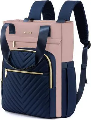 LOVEVOOK Laptop Backpack for Women, 15.6 Inch Work Business Laptop Bag, Wide Top Open Teacher Nurse Bag with USB Port, Waterproof Computer Backpack Purse for travel