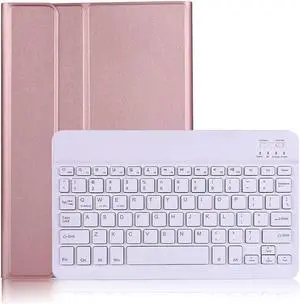 Backlight Keyboard Case for Samsung Galaxy Tab S6 10.5 2019,Slim Stand Cover Lightweight Case with Magnetically Detachable Wireless Keyboard for Galaxy Tab S6 10.5 SM-T860/T86 (Rose Golden)