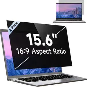 [2 Pack] 15.6 Inch Laptop Privacy Screen for HP/ Dell/ Acer/ Samsung/Asus/ Lenovo/Toshiba, Removable 16:9 Aspect Privacy Filter Screen Protector for 15.6 Inch Laptop, Anti Glare Blue Light Laptop