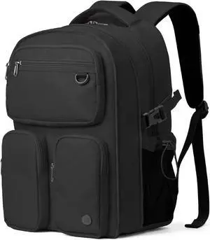 mixi Large Capacity Travel Laptop Backpack, Lightweight Durable College Bookbag Men Woman 15.6" Computer Bag, Water Resistant Outdoor Hiking Backpacks With Multifunction Pockets, 17 Inch Expandable